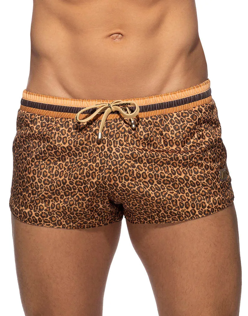 Addicted Leopard Stripes Swim Short ADS290