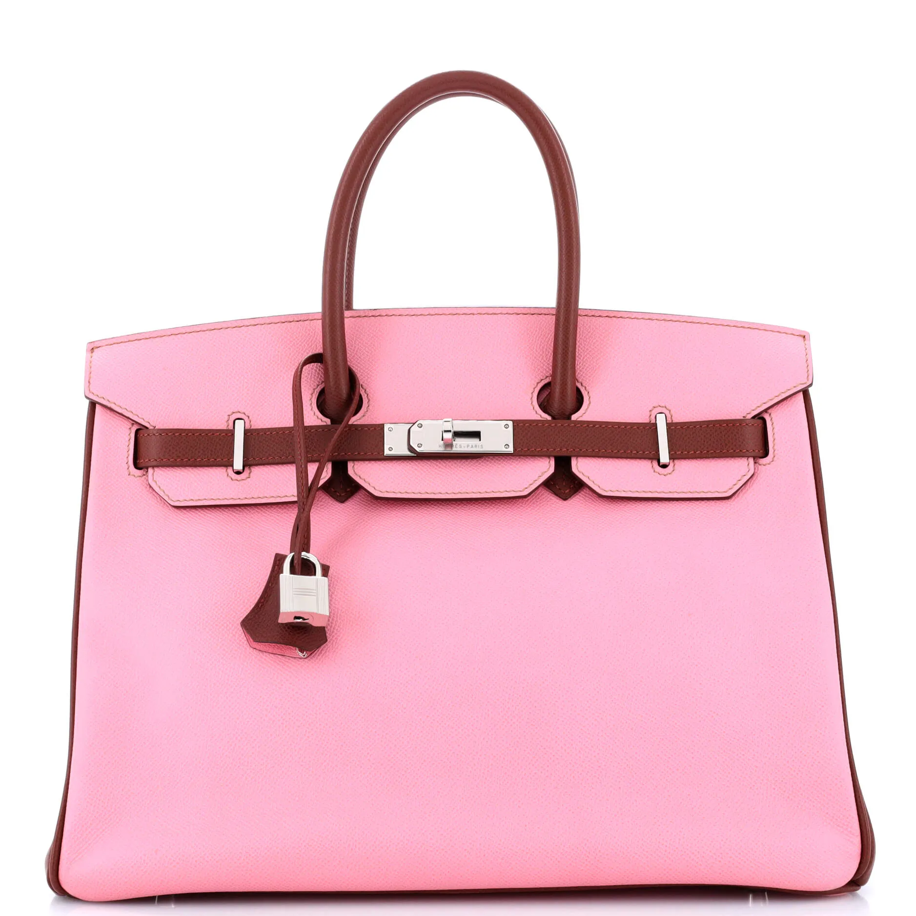 Birkin Handbag Bicolor Epsom with Palladium Hardware 35