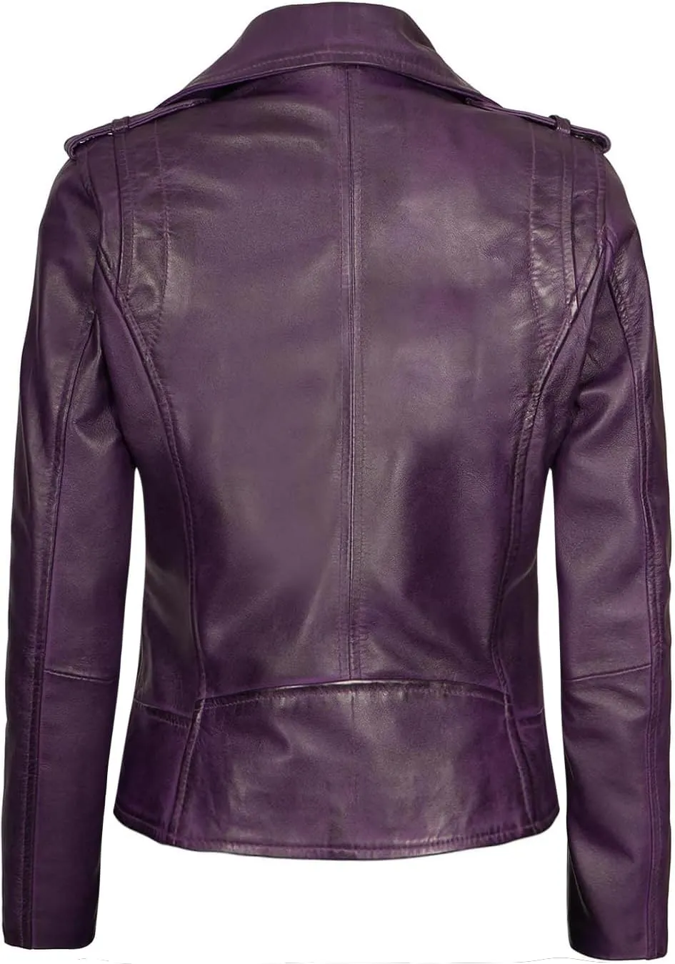 Blingsoul Real Lambskin Leather Jacket Women - Asymmetrical Style Womens Leather Jackets