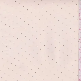 Blush Beige/Metallic Gold Pin Dot Chiffon Fabric