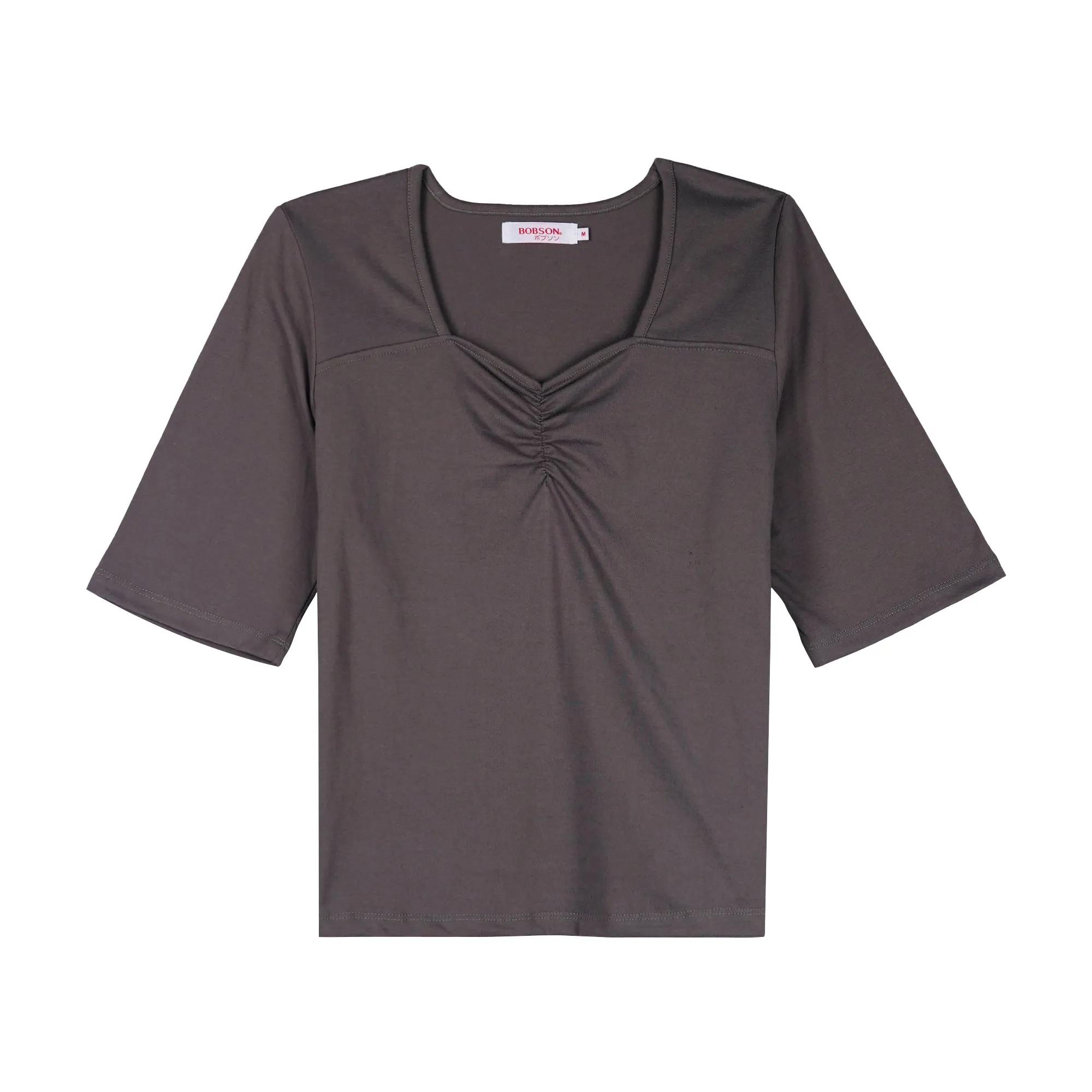 Bobson Japanese Ladies Basic Tees Relaxed Fit 142040 (Pavement)