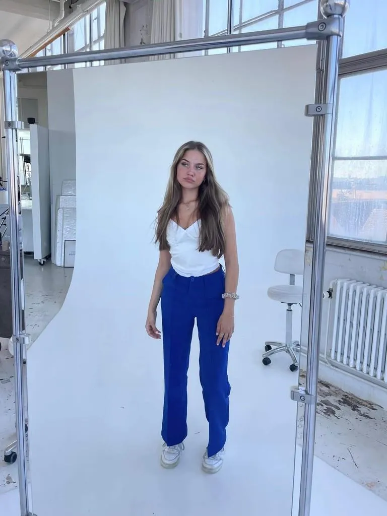 Classic wide pants blue