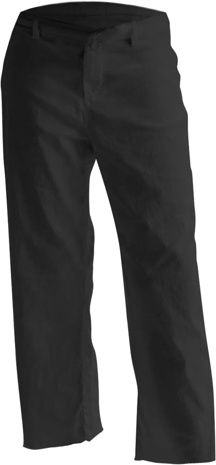 Cotton Linen Cropped Pants Women Straight Leg Capris Summer Business Casual Work Pants Ankle Length Chino Trousers