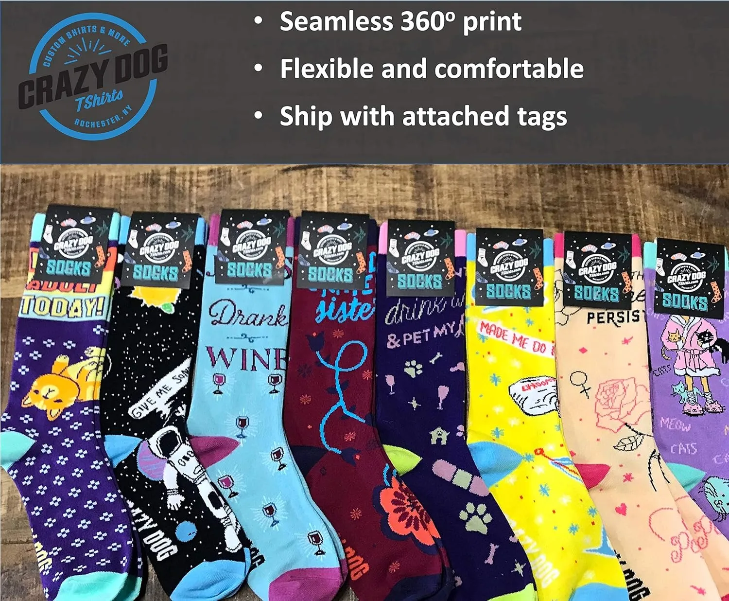 Crazy Dog T-Shirts Men's Powered By Whiskey Socks Funny Alcohol Drinking Liquor Lovers Footwear