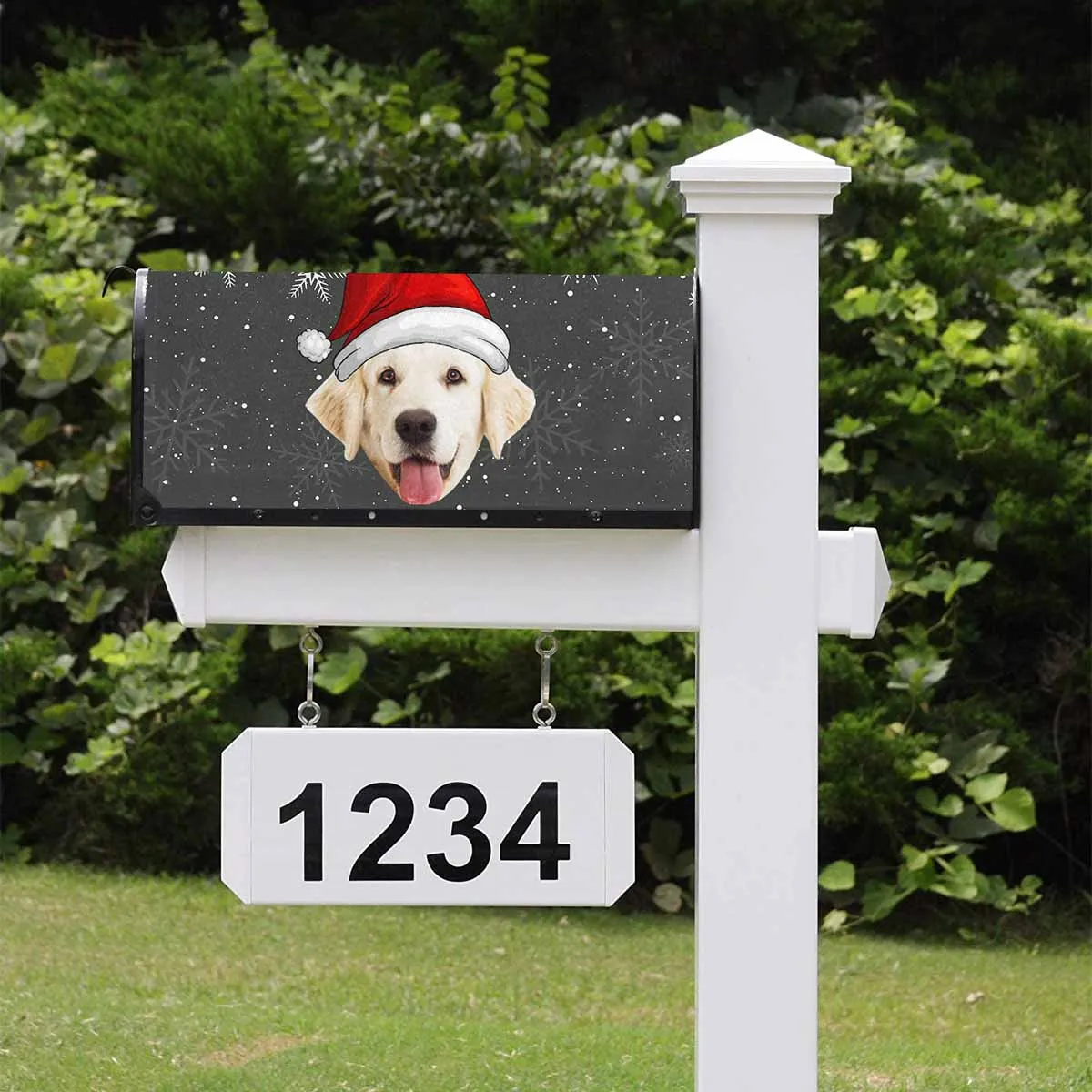 Custom Face Christmas Hat Mailbox Cover