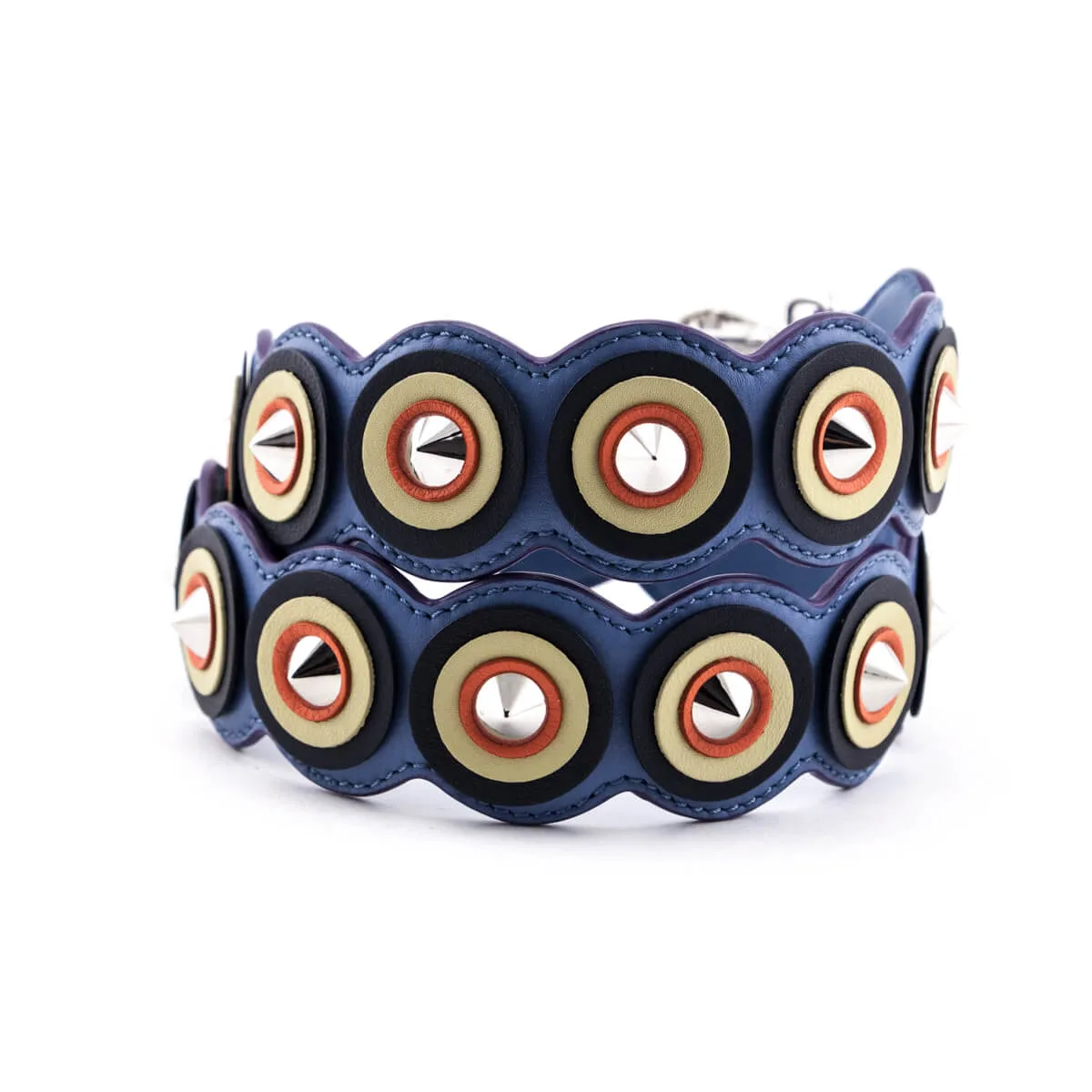 Fendi Multicolor Calfskin Studded Circle Strap You