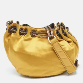 Gold Satin Love Power Bucket Bag