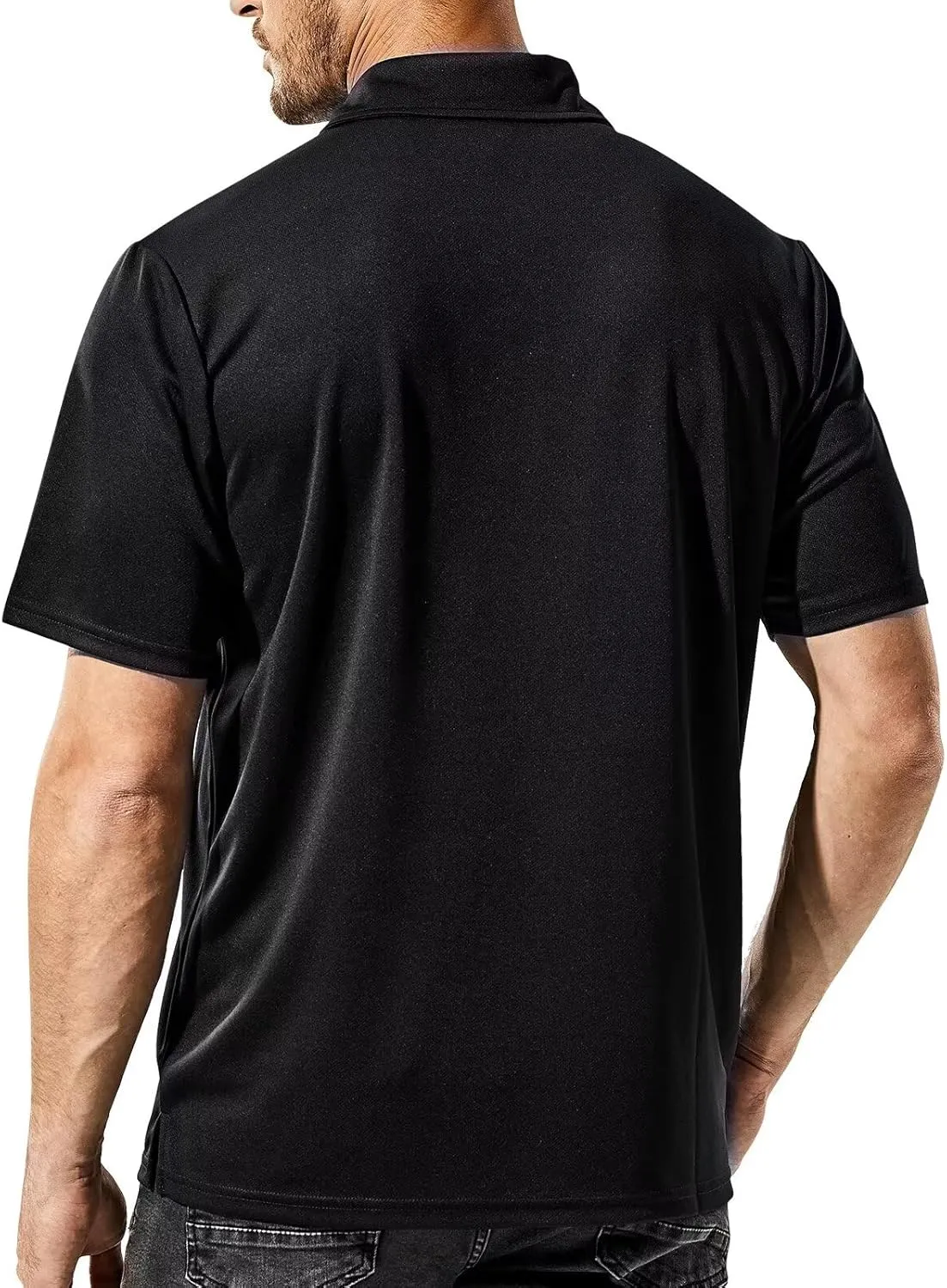 Haimont Polo Shirts for Men-Dry Fit Short Sleeve Collared Golf T-Shirts Business Casual Work Polos, Moisture Wicking