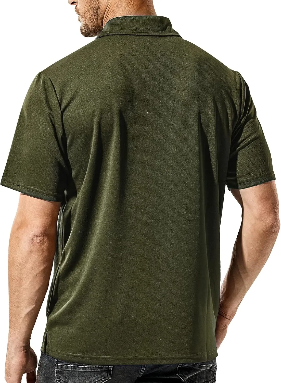 Haimont Polo Shirts for Men-Dry Fit Short Sleeve Collared Golf T-Shirts Business Casual Work Polos, Moisture Wicking
