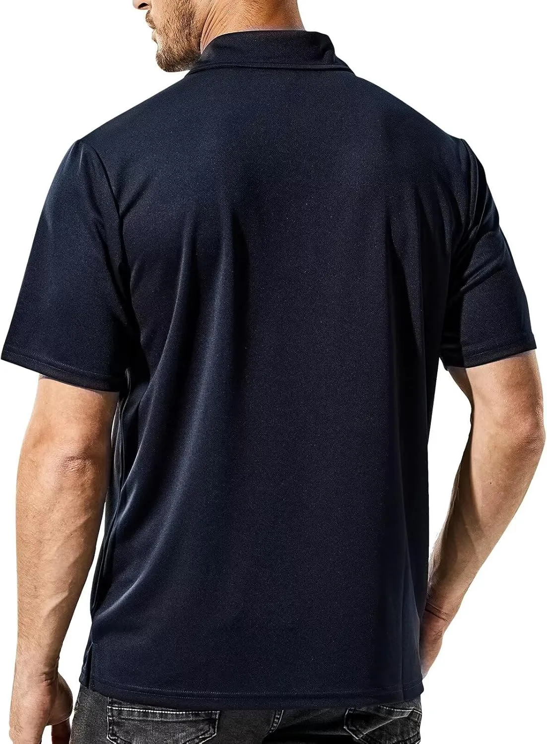 Haimont Polo Shirts for Men-Dry Fit Short Sleeve Collared Golf T-Shirts Business Casual Work Polos, Moisture Wicking