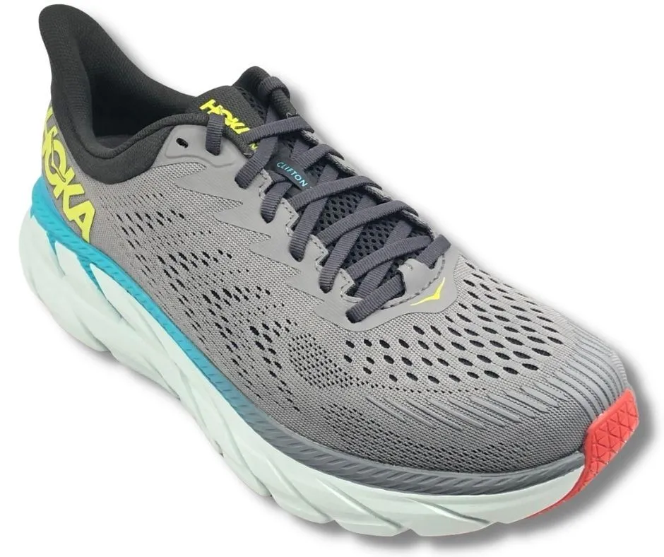 HOKA CLIFTON 7 Gray runing shoes for mens