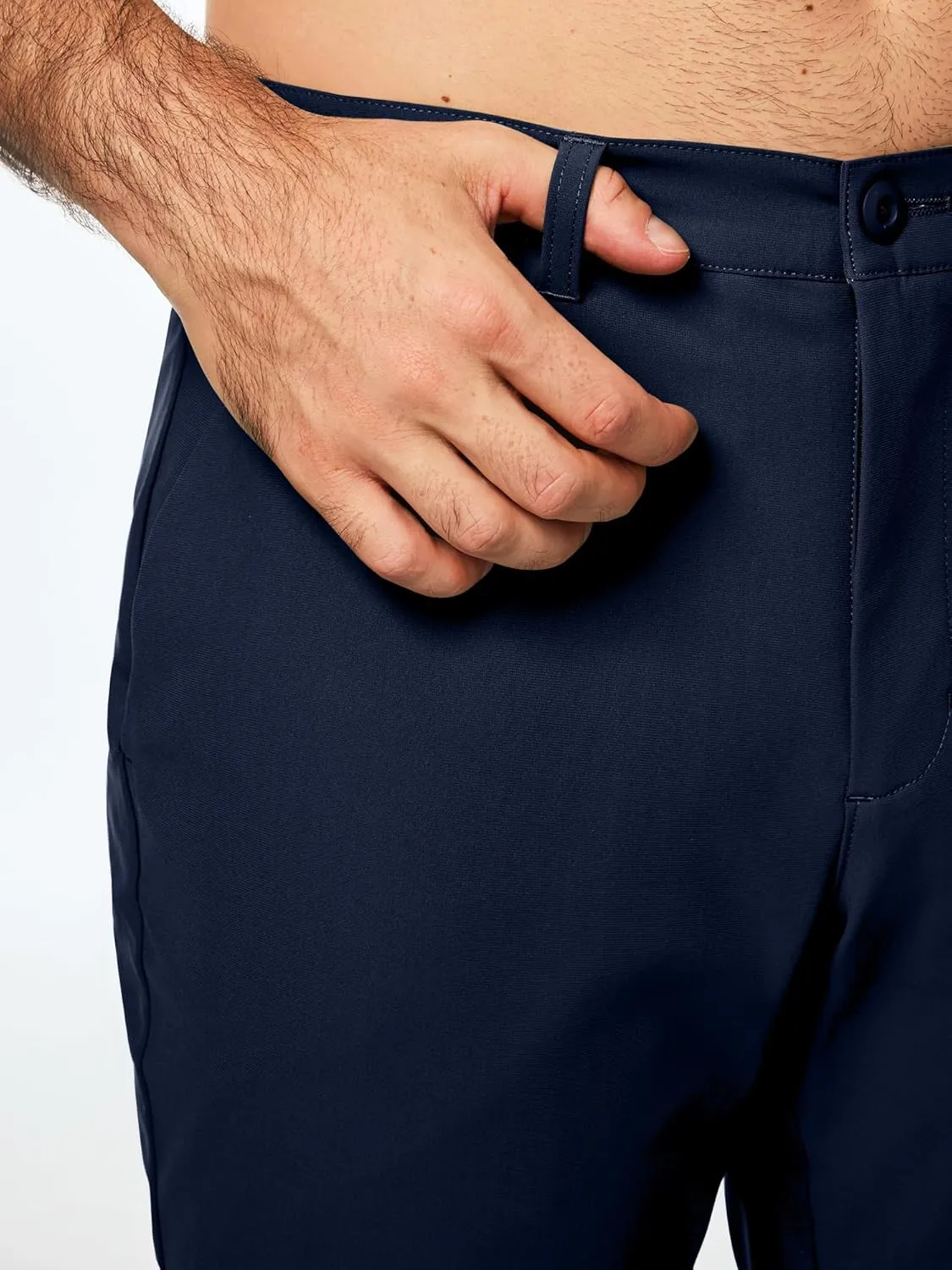 JMIERR Mens Chino Pants Casual Stretch Golf Pants Waist Tapered Trousers Lightweight Comfy Pants with Zipper Pockets