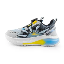 Kids'/ Youth Rotary buckle Sneakers - B6801 Cyan/Gray