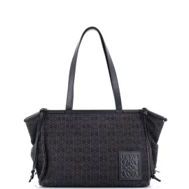 LOEWE Cushion Tote Anagram Canvas with Leather Small