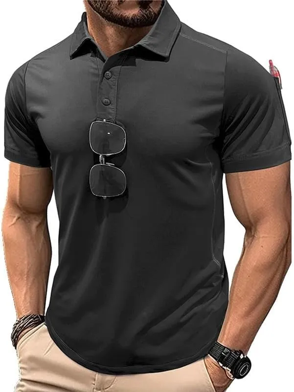 Long Sleeve Polo Shirts for Men Quick Dry Performance Polo T Shirts Collared Tactical Shirt Athletic UPF Golf Shirts