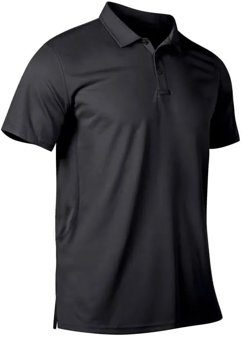 Long Sleeve Polo Shirts for Men Quick Dry Performance Polo T Shirts Collared Tactical Shirt Athletic UPF Golf Shirts