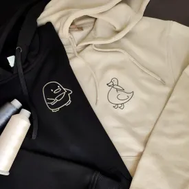 Matching Couple Hoodies -  Duck Duck Goose Custom Embroidered Sweatshirts For Couples