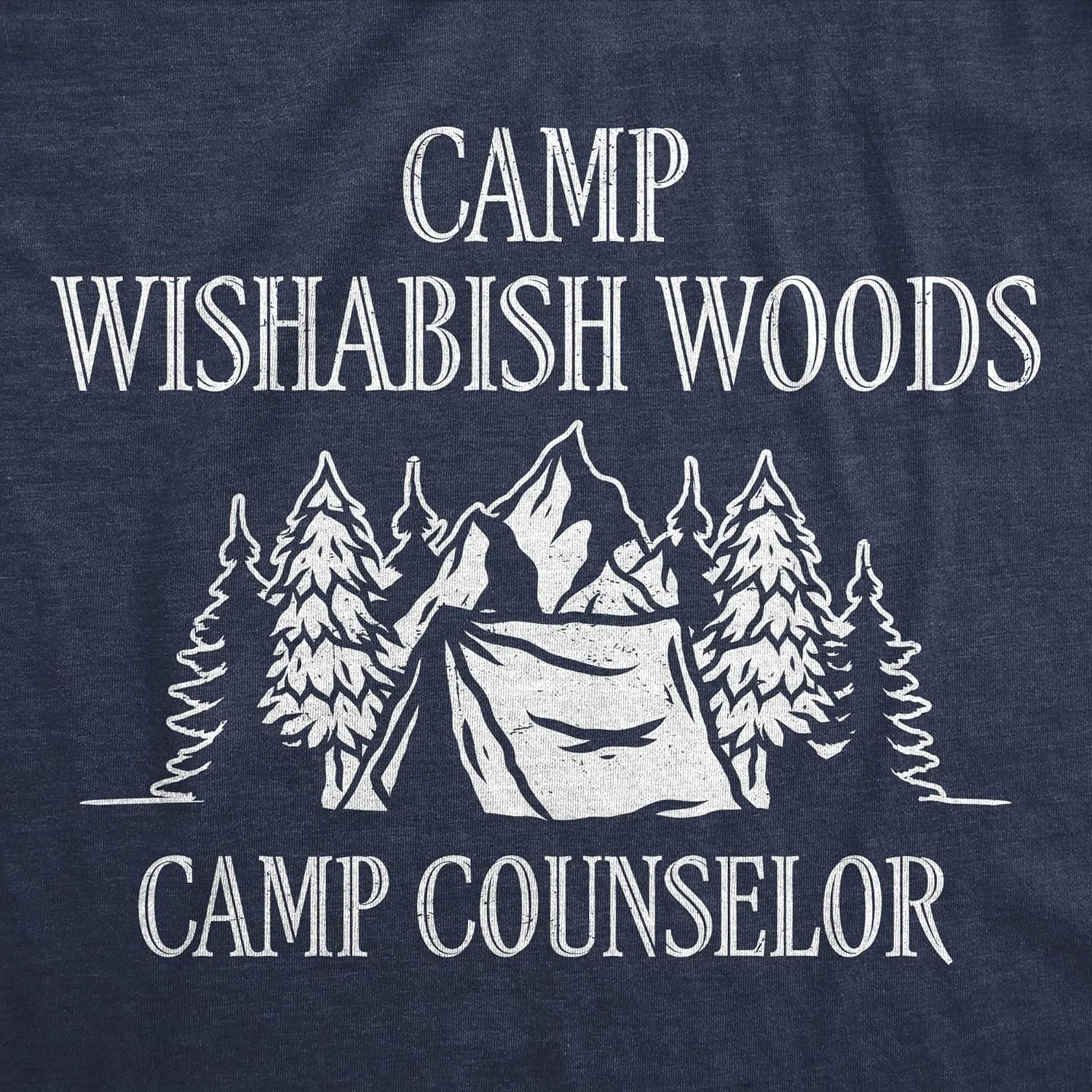 Mens Funny T Shirts Camp Wishabish Woods Sarcastic Camping Graphic Novelty Tee for Men
