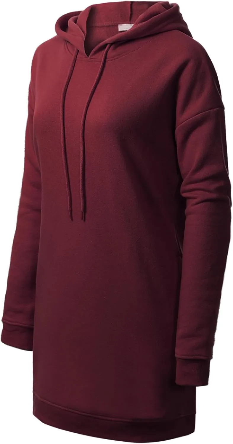 MixMatchy Women's Casual Long Sleeve Fleece Hoodie Fall Sweatshirts Hooded Pullover Tunic