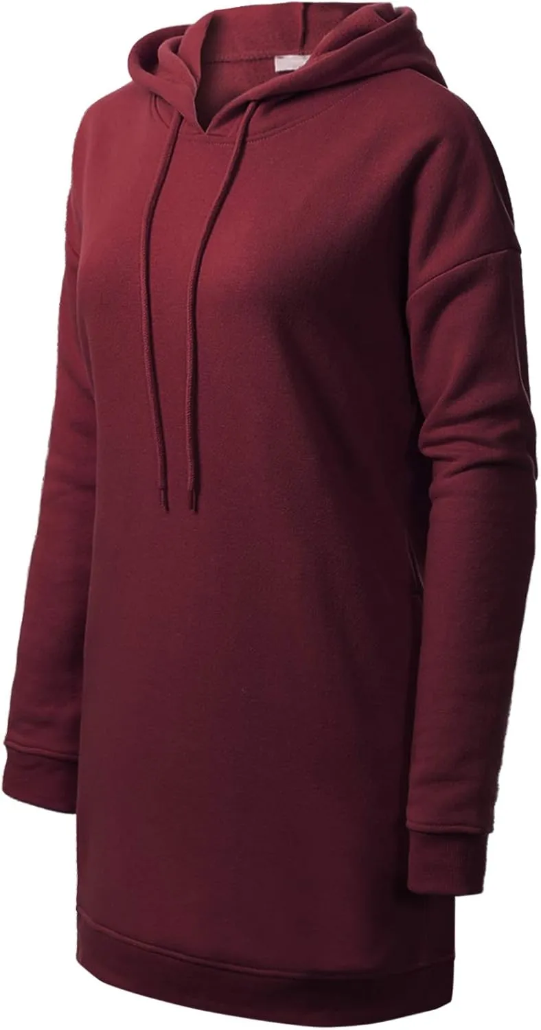 MixMatchy Women's Casual Long Sleeve Fleece Hoodie Fall Sweatshirts Hooded Pullover Tunic