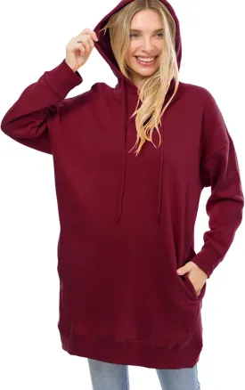 MixMatchy Women's Casual Long Sleeve Fleece Hoodie Fall Sweatshirts Hooded Pullover Tunic