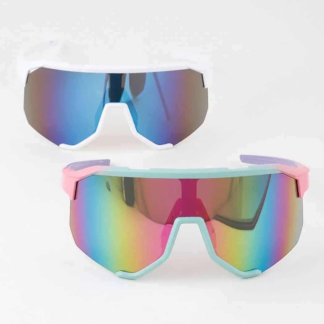 Multi Straight Polycarbonate Sunglasses: MIX