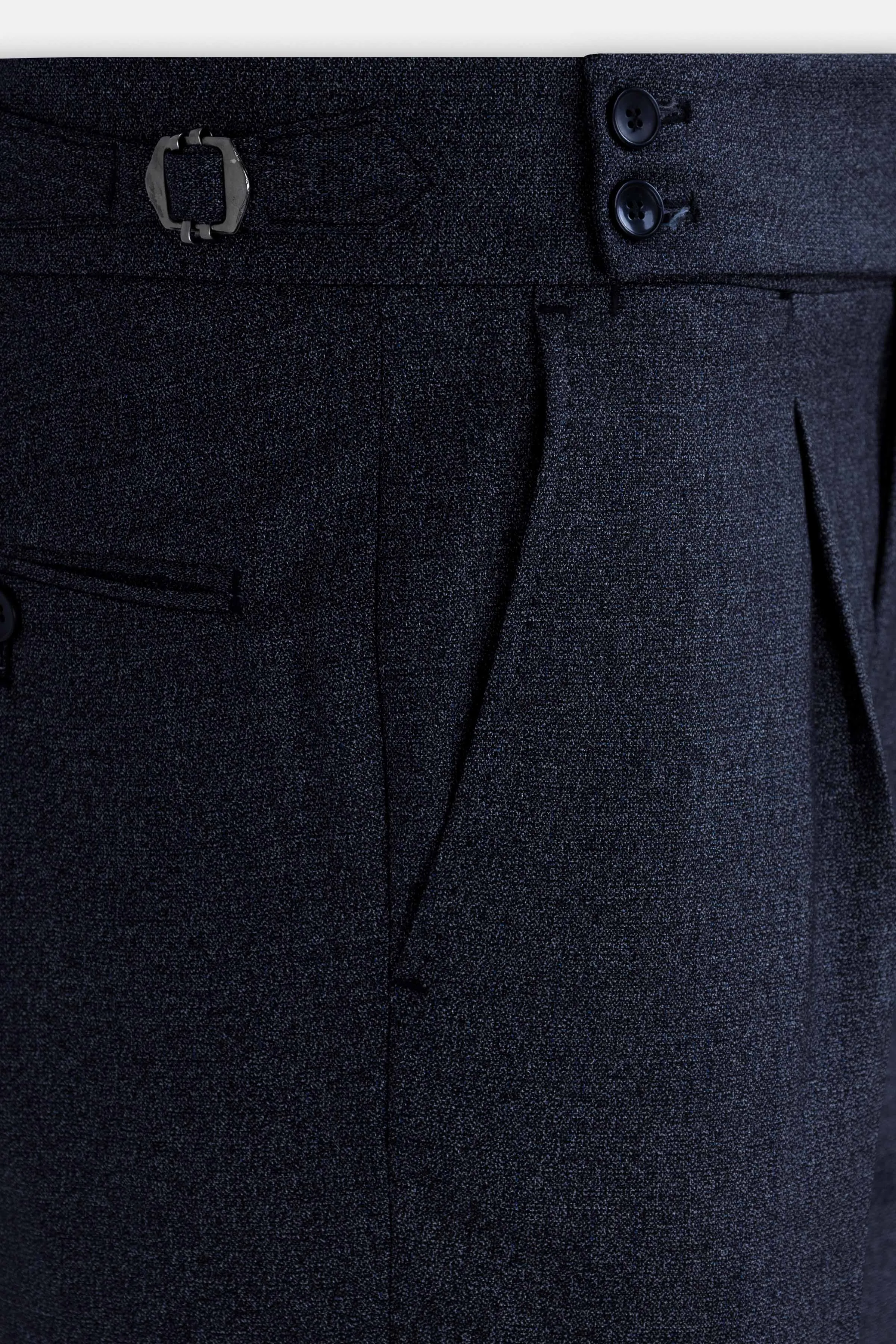 Navy Italian Tailored Classic Pants