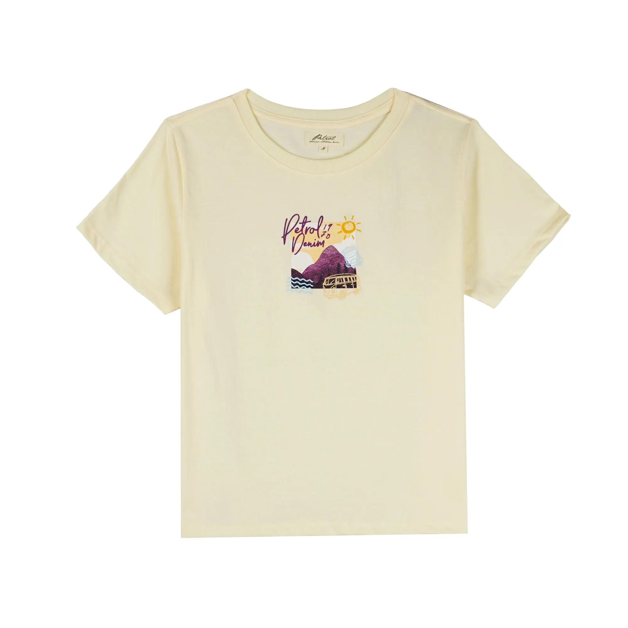 Petrol Basic Tees for Ladies Boxy Fitting Shirt CVC Jersey Fabric Trendy fashion Casual Top Frost T-shirt for Ladies 150219-U (Frost)