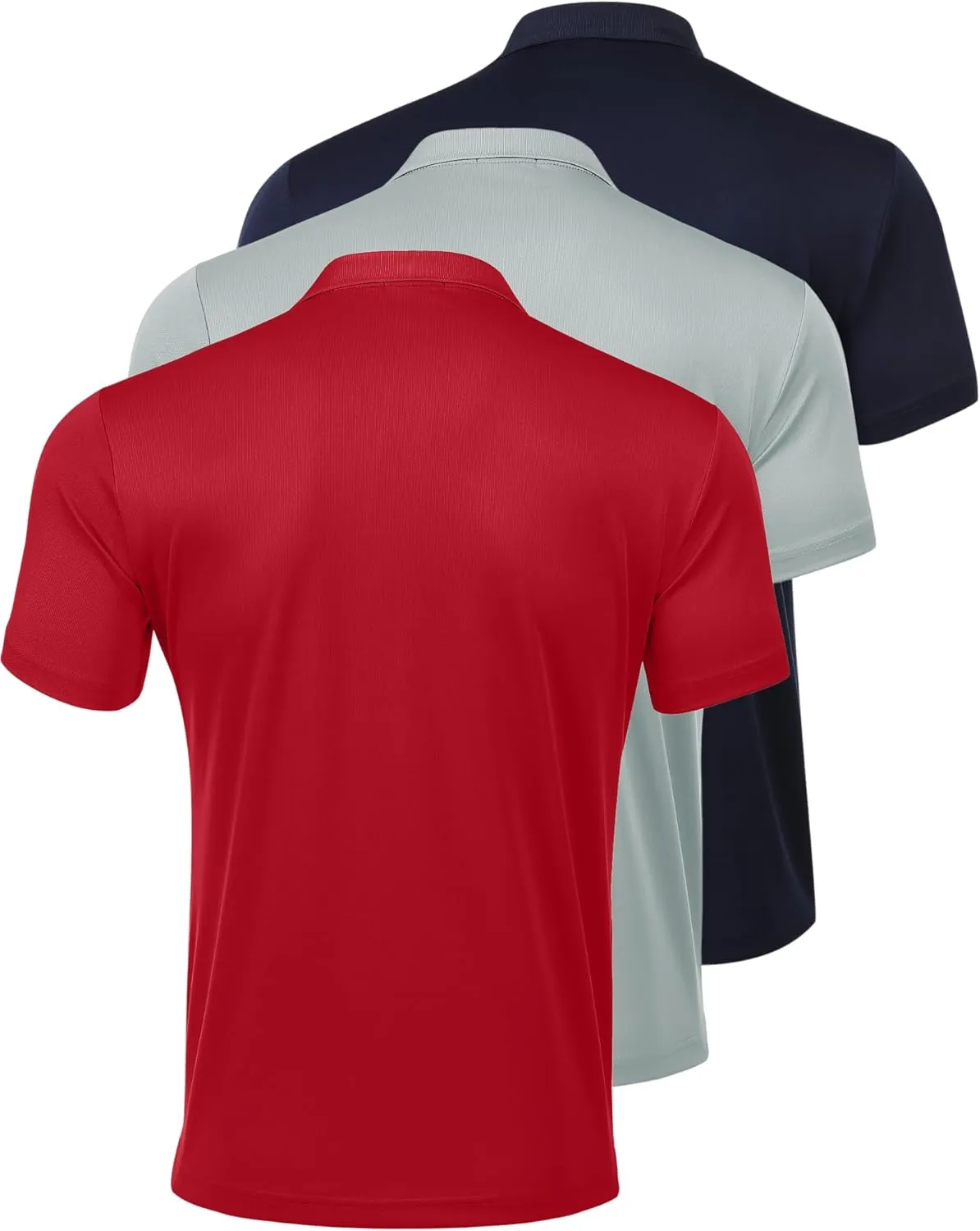 PINSPARK 1/3/4/5 Pack: Golf Polo Shirts for Men Multipacks Quick Dry Short Sleeve Collared Shirt Slim Fit Casual Polos Shirt