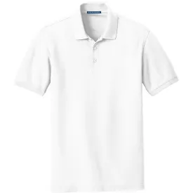 Port Authority Men's White Tall Core Classic Pique Polo