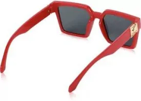 Retro Square, Round Sunglasses (For Men & Women, Silver, Black)