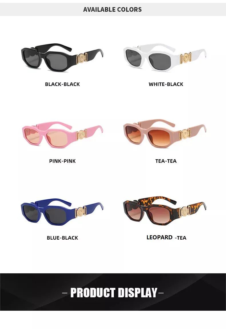 Retro UV400 Rectangle Sunglasses for Men & Women