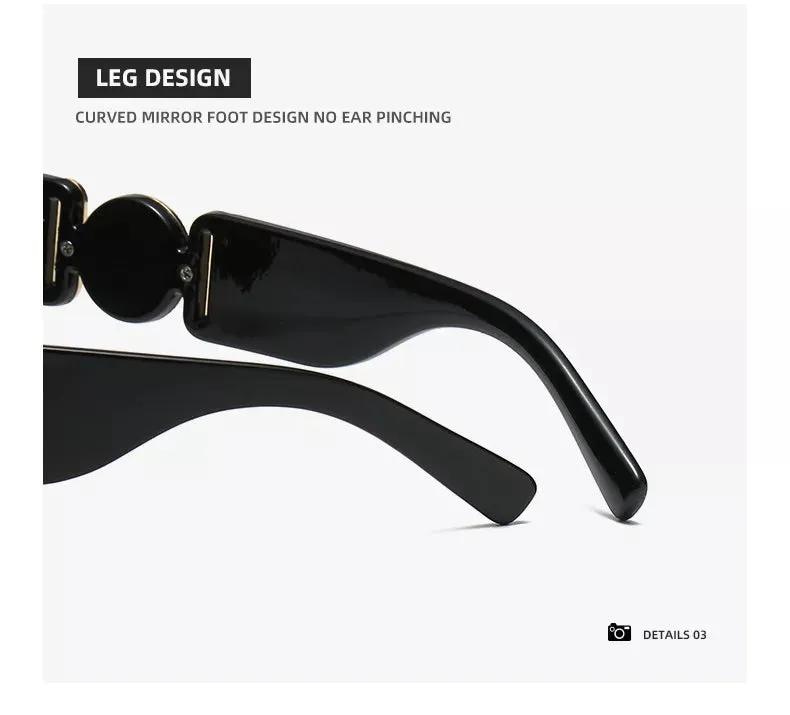 Retro UV400 Rectangle Sunglasses for Men & Women