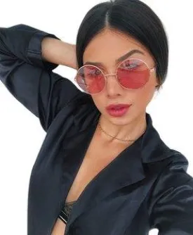 Round, Aviator Sunglasses (For Men & Women, Yellow, Pink)