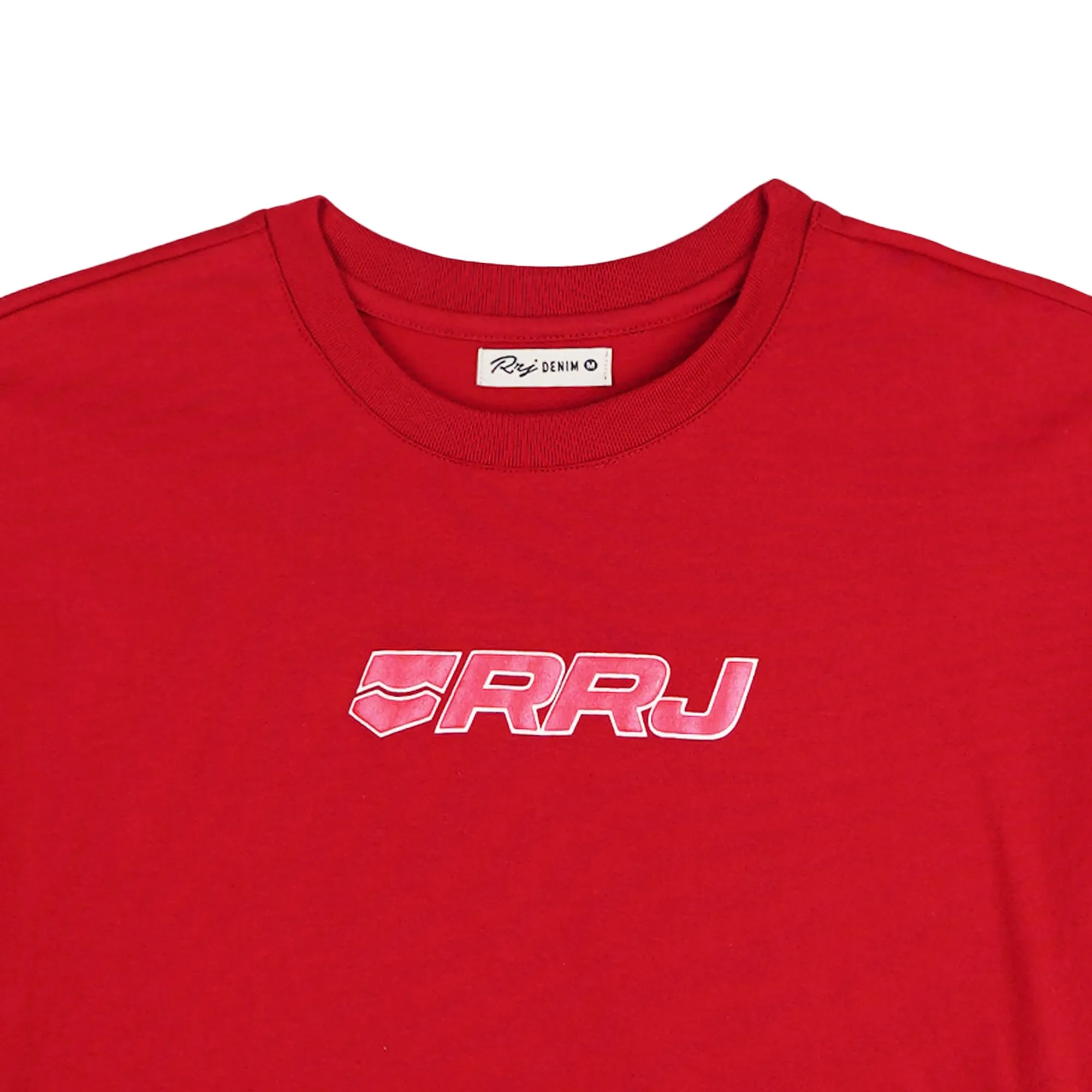 RRJ Basic Tees for Ladies Boxy Fitting Shirt CVC Jersey Fabric 145730 (Red)