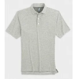 Seymour Striped Polo in Heather Black by Johnnie-O