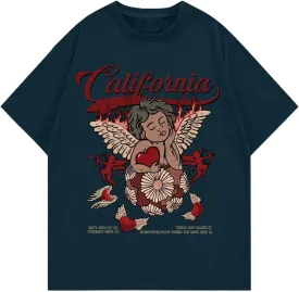 SOLY HUX Men's Vintage Graphic Print Tshirt Crew Neck Tee Shirts Short Sleeve Shirt Tops