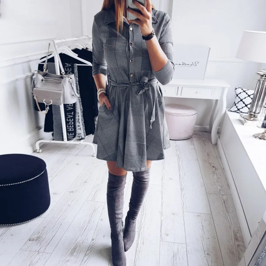 VenusFox fashion Elegant mid sleeve blouses dress