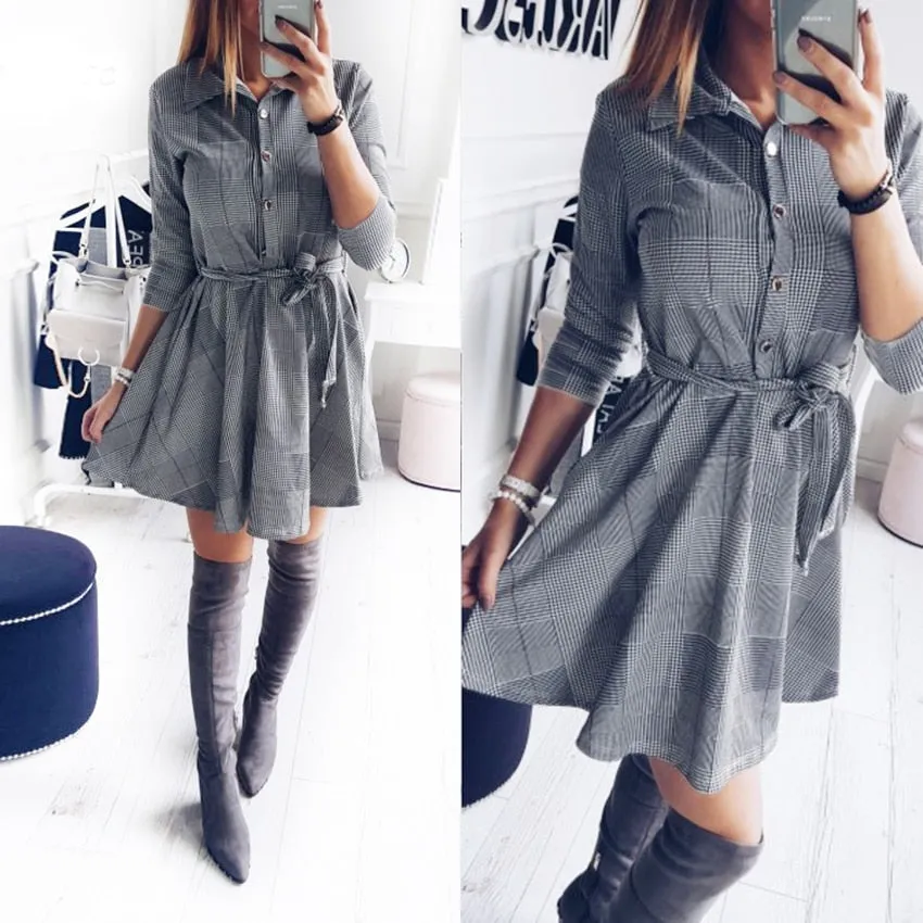 VenusFox fashion Elegant mid sleeve blouses dress