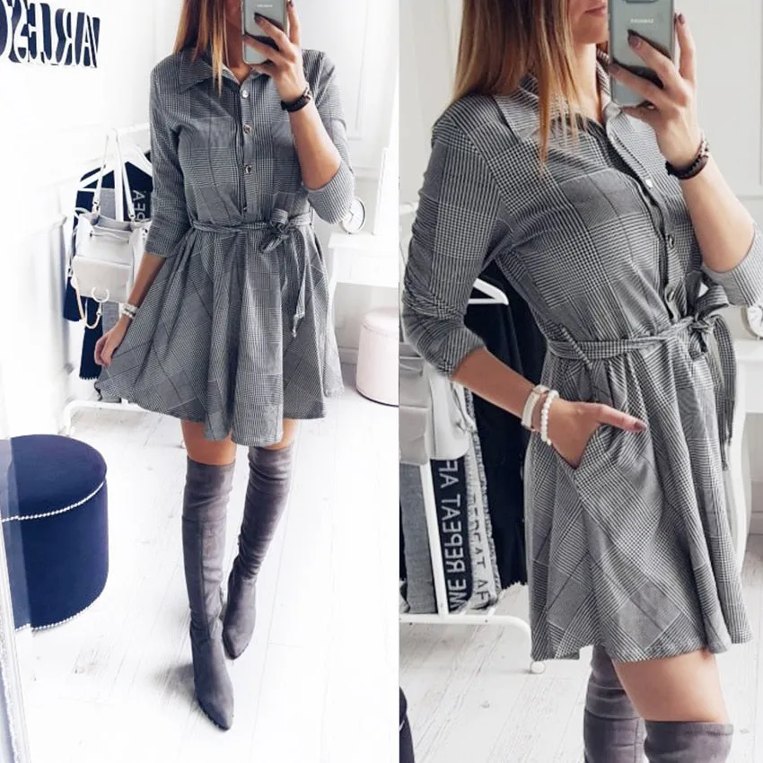 VenusFox fashion Elegant mid sleeve blouses dress
