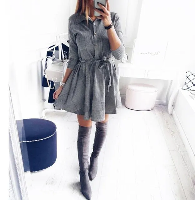 VenusFox fashion Elegant mid sleeve blouses dress