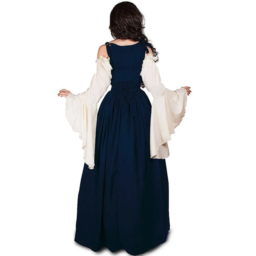 VenusFox Women Corset Medieval Renaissance Vintage Dress