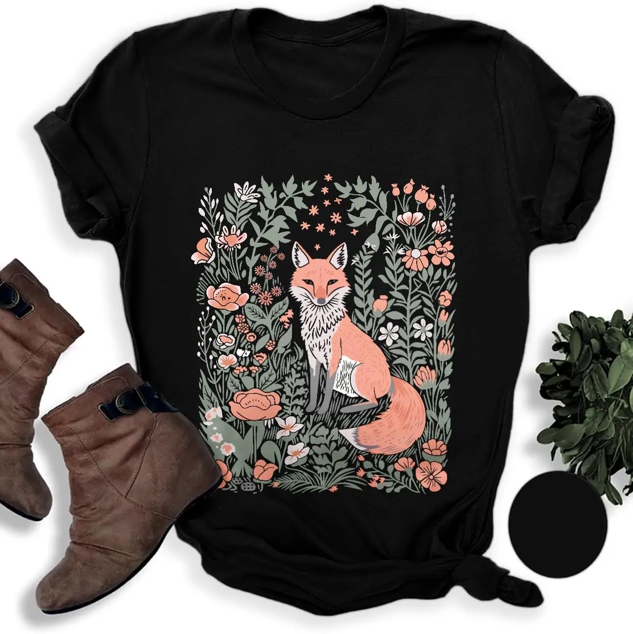 Women's Short Sleeve T Shirts Graphic Tees Crewneck Casual Loose 2025 Summer Boho Tops