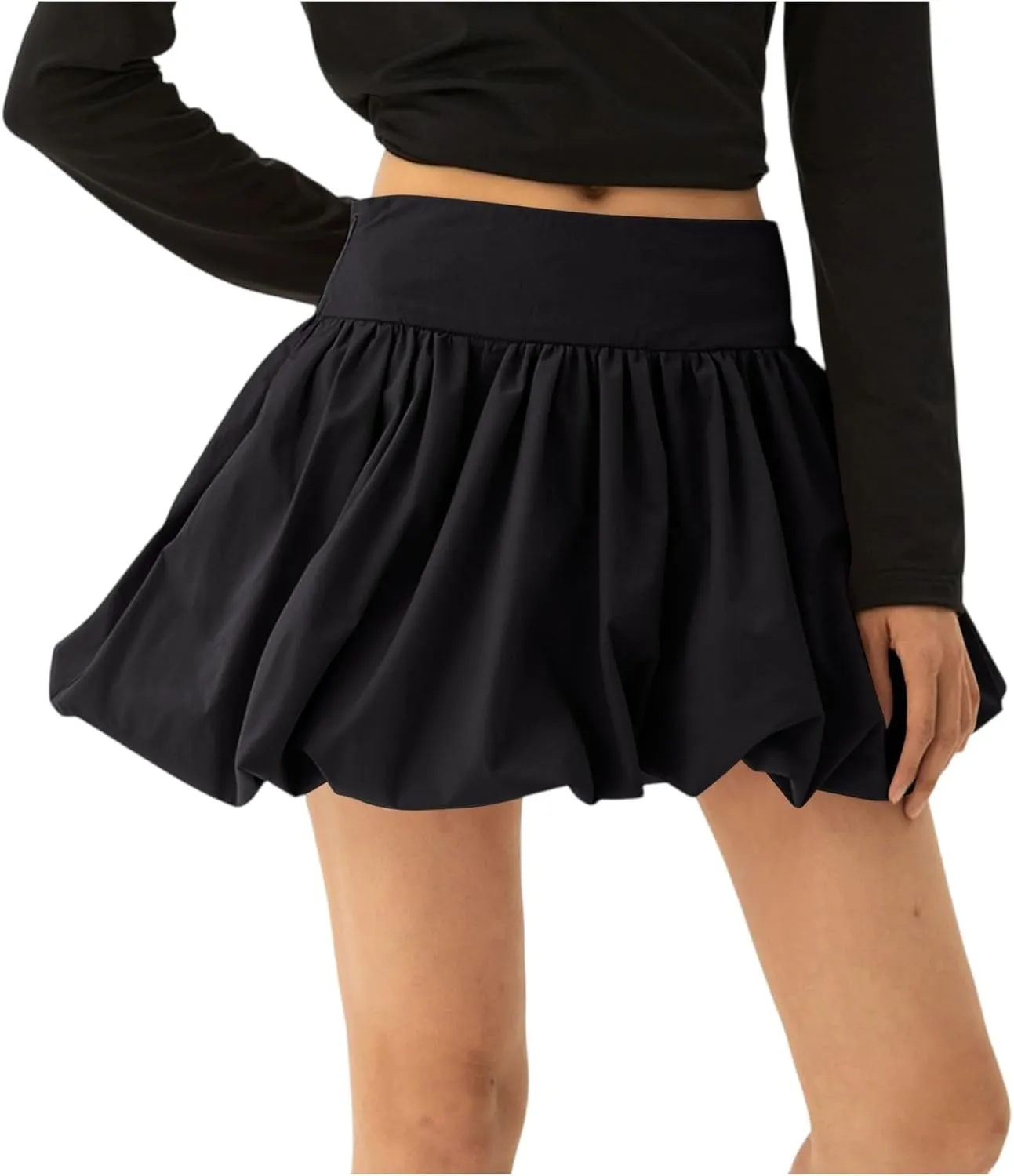 Women's Skirts Summer Boho Mini Skirt High Waist Drawstring Tiered Skirts Trendy, S-XL
